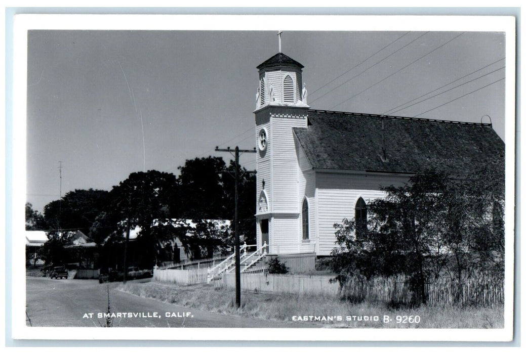 c1950's Church At Smartsville California CA Eastman's RPPC Photo Postcard