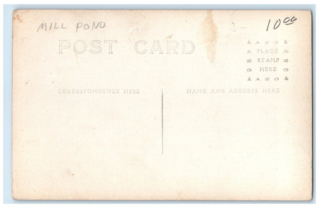 c1910's A Pretty Scene Mill Pond Marilla New York NY RPPC Photo Antique Postcard