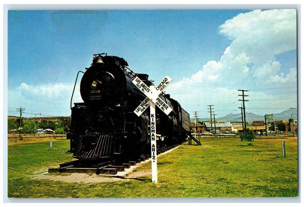 c1960 Engine #3759 Locomotive Train Kingman Arizona AZ Vintage Antique Postcard