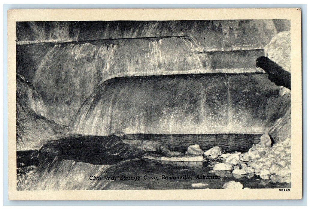 1940 Scenic View Civil War Storage Cave Bentonville Arkansas AR Antique Postcard