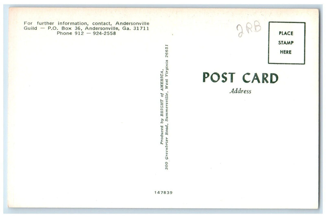 c1976 Andersonville Historic Fair Georgia Bicentennial Event Georgia GA Postcard
