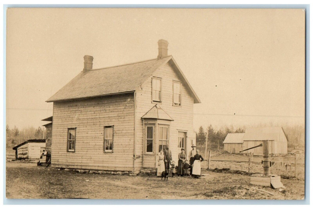 c1910's Homestead Farm House Canada RPPC Photo Unposted Antique Postcard