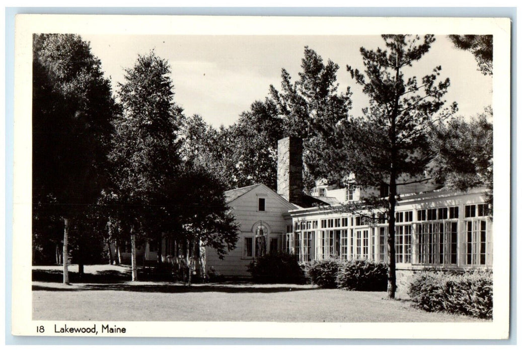 c1940's House Church Lakewood Maine ME RPPC Photo Unposted Vintage Postcard