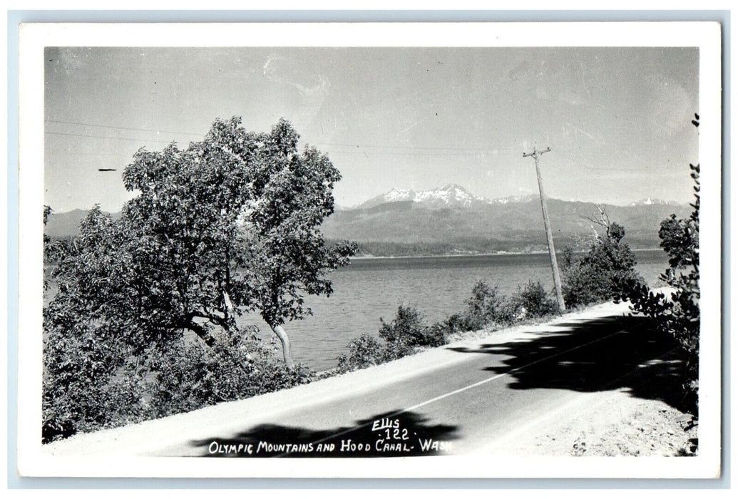 1951 Olympic Mountains And Hood Canal Washington WA RPPC Photo Vintage Postcard