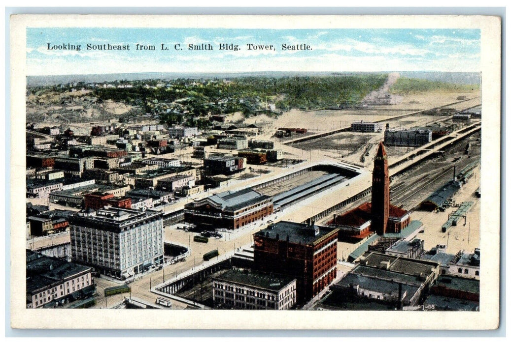 c1920 Looking Southeast LC Smith Building Tower Seattle Washington WA Postcard