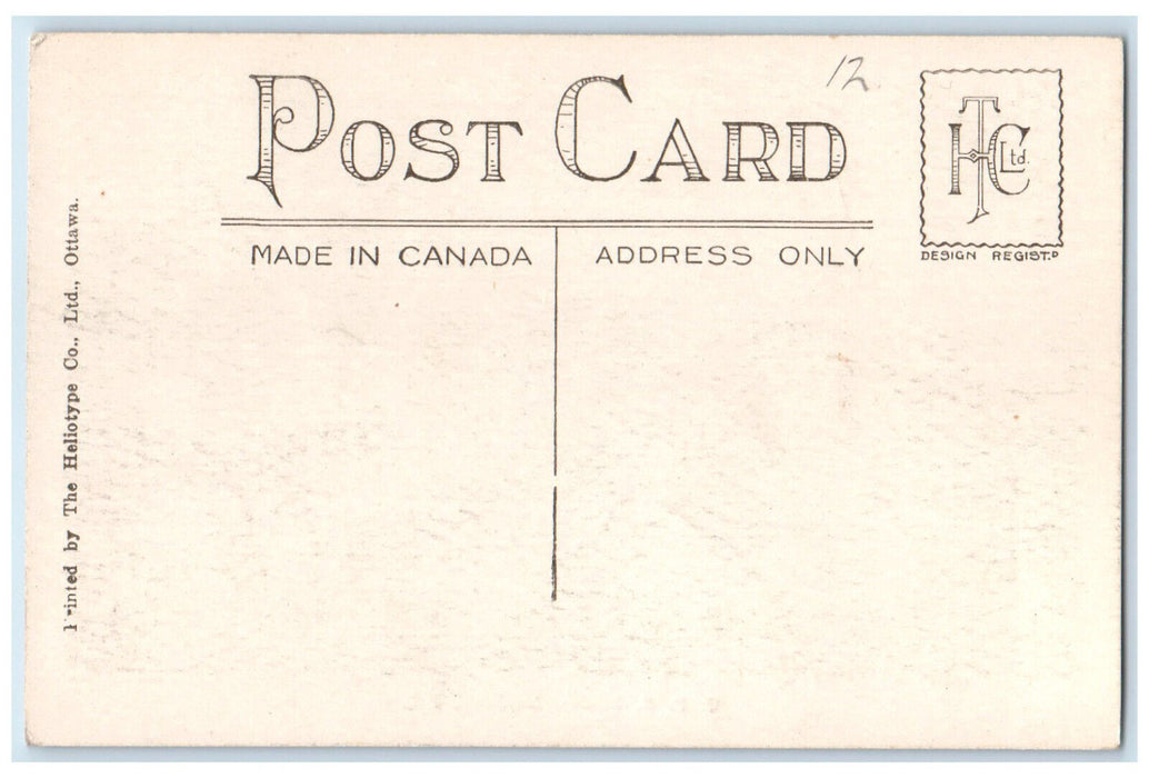 c1930's Train Locomotive C.P.R. Station Maniwaki PQ (Quebec) Canada Postcard