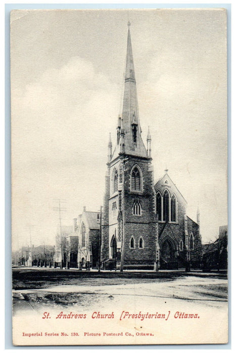 1904 St. Andrews Church (Presbyterian) Ottawa Ontario Canada Postcard