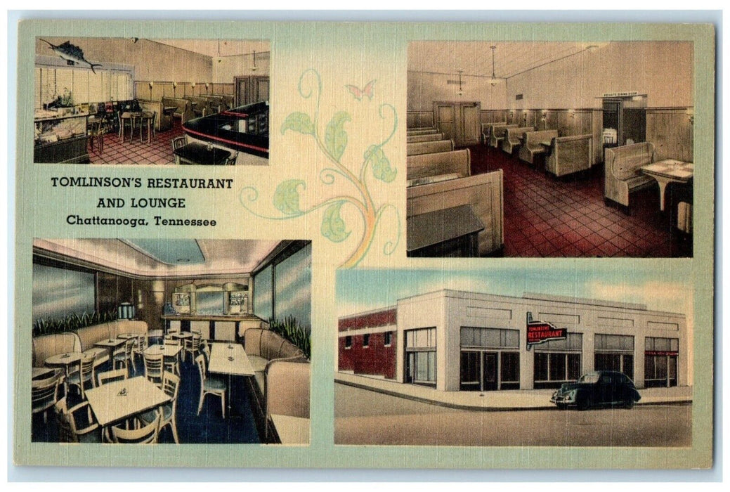 Tomlinson's Restaurant And Lounge Chattanooga Tennessee TN Multiview Postcard