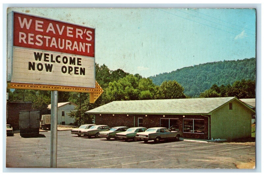 c1950's Weaver's Restaurant Cars Lake City Tennessee TN Vintage Postcard