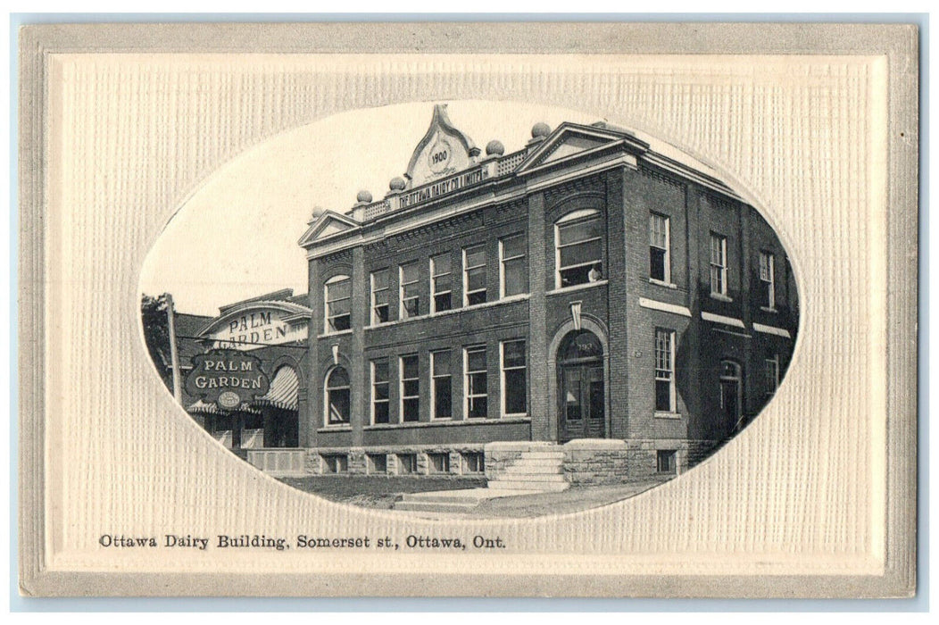 c1910 Ottawa Dairy Building Somerset Street Ottawa Canada Embossed Postcard