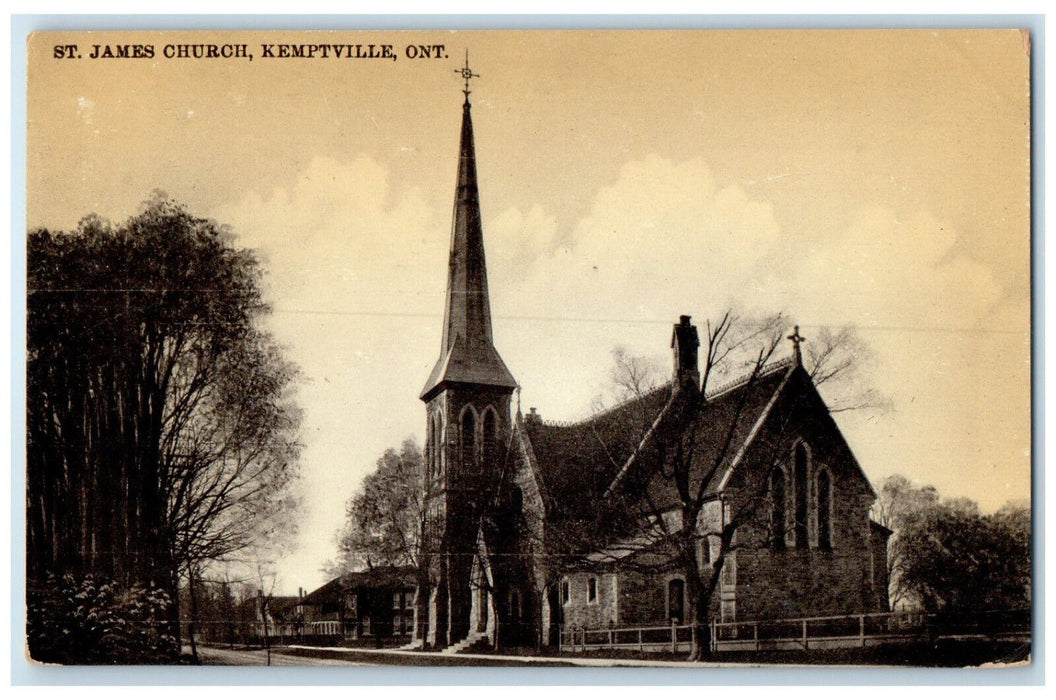 1911 St. James Church Kemptville Ontario Canada Antique Posted Postcard