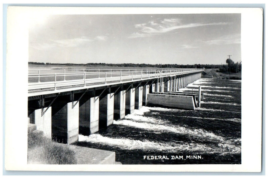 1961 Federal Dam Minnesota MN, Omaha Nebraska RPPC Photo Vintage Postcard