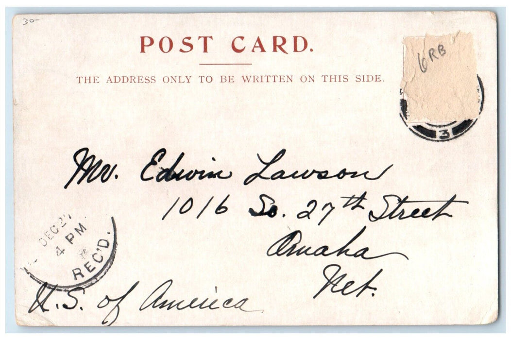 c1905 SS Steamer Ship Philadelphia FBD Stuart Posted Antique Postcard