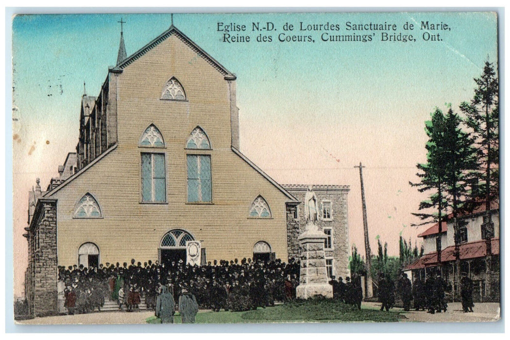 c1910 Our Lady of Lourdes Sanctuary of Mary Ontario Canada Antique Postcard