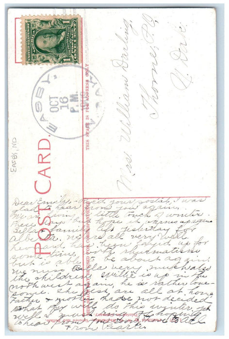 1909 Post Office and Custom House Victoria BC Canada Easby ND Postcard