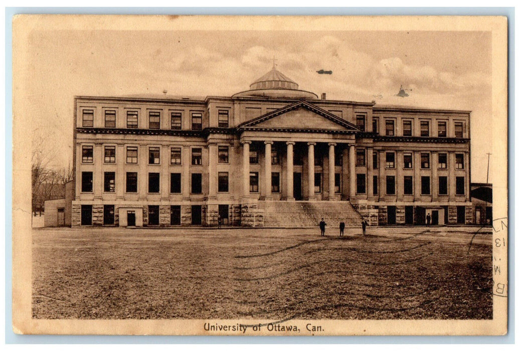 1913 Front View University of Ottawa Ontario Canada Antique Posted Postcard