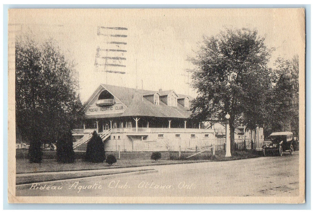 c1940's Rideau Aquatic Club Ottawa Ontario Canada Vintage Posted Postcard