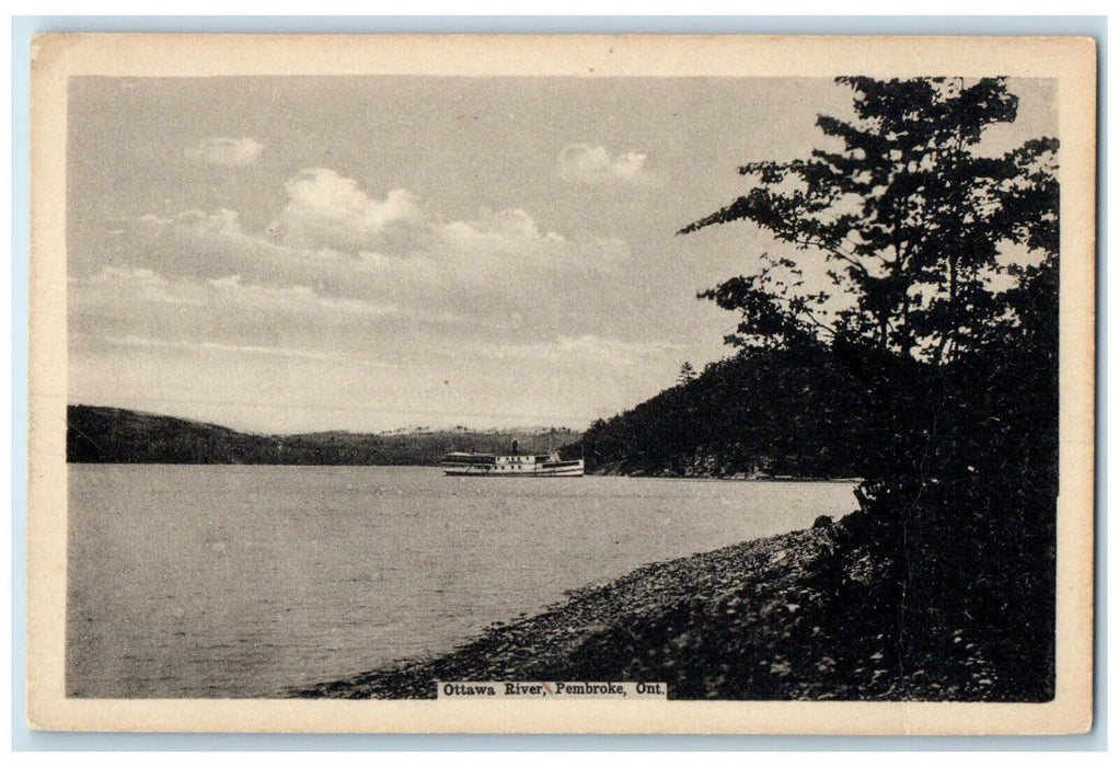 c1930's Ottawa River Pembroke Ontario Canada Unposted Vintage Postcard