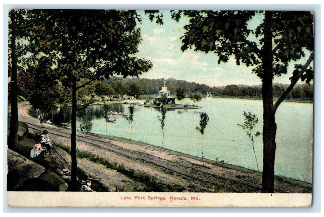 1909 Lake Park Springs Road Exterior Nevada Missouri MO Vintage Antique Postcard