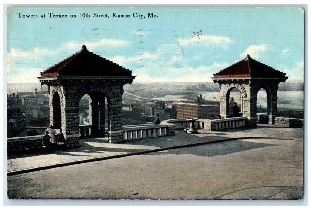 1910 Towers Terrace 10th Street Exterior Kansas City Missouri Vintage Postcard