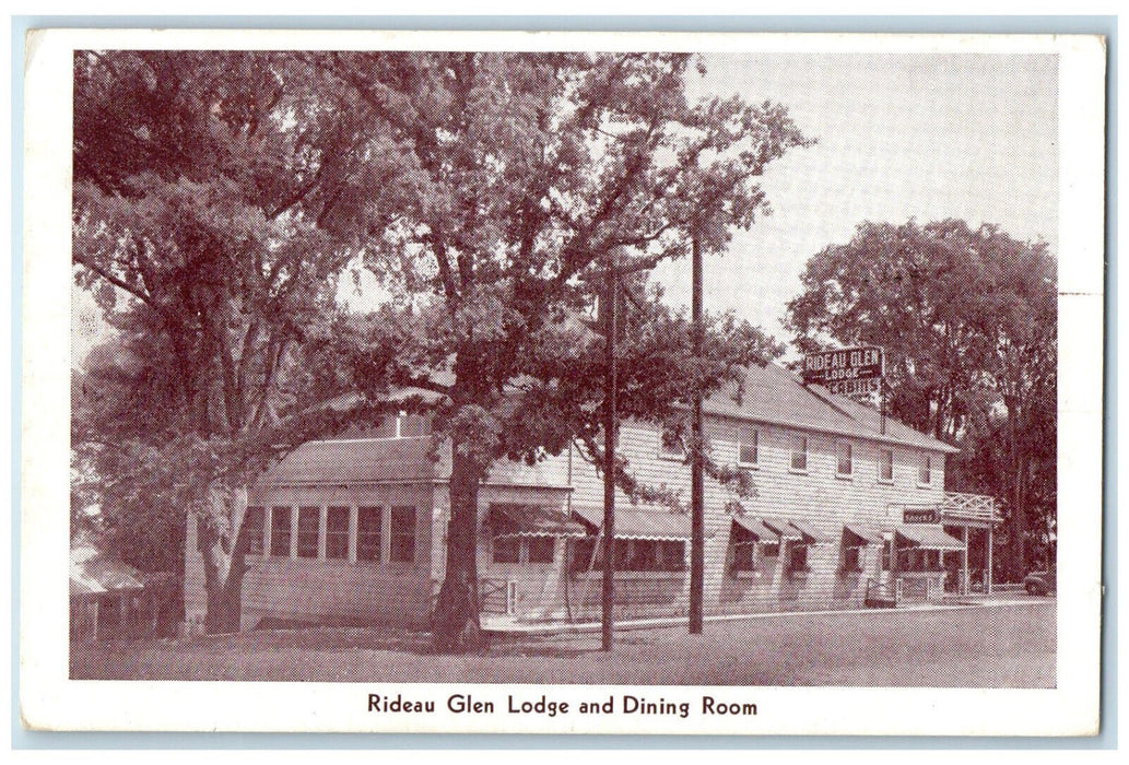 c1940's Rideau Glen Lodge and Dining Room Ottawa Canada Vintage Postcard