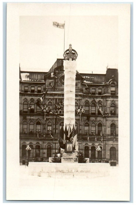 1936 Death Of King George V Monument Victoria B.C. Canada RPPC Photo Postcard