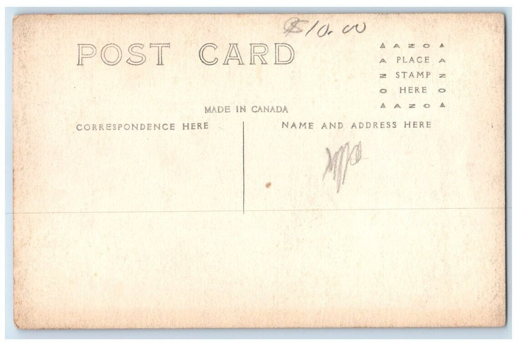 c1910's G.T.R Railroad Train Station Yard Richmond Quebec RPPC Photo Postcard