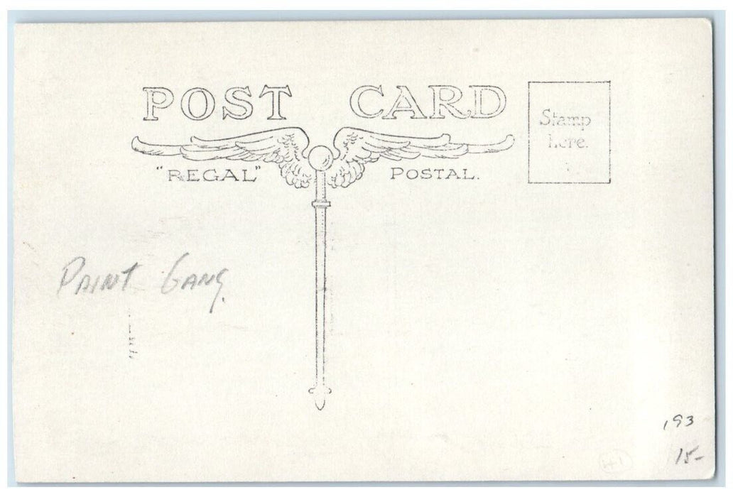 c1910's CPR Canadian Pacific Railway Train Paint Gang View RPPC Photo Postcard