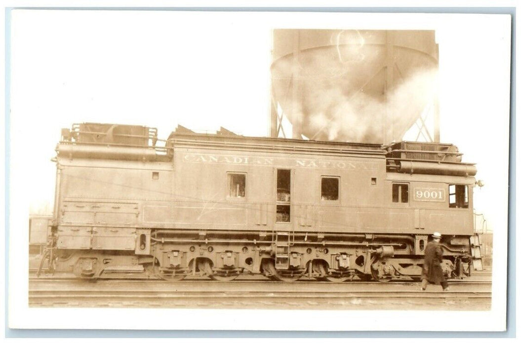 1937 Canadian National Railroad Train #9001 Toronto Ontario RPPC Photo Postcard