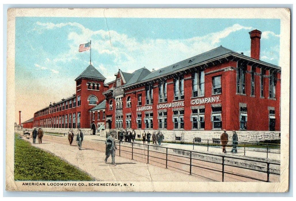 c1920 Exterior View American Locomotive Co Schenectady New York Antique Postcard