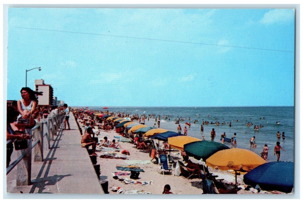 1980 Ideal Spot Bathing Umbrella Virginia Beach Virginia Vintage Posted Postcard
