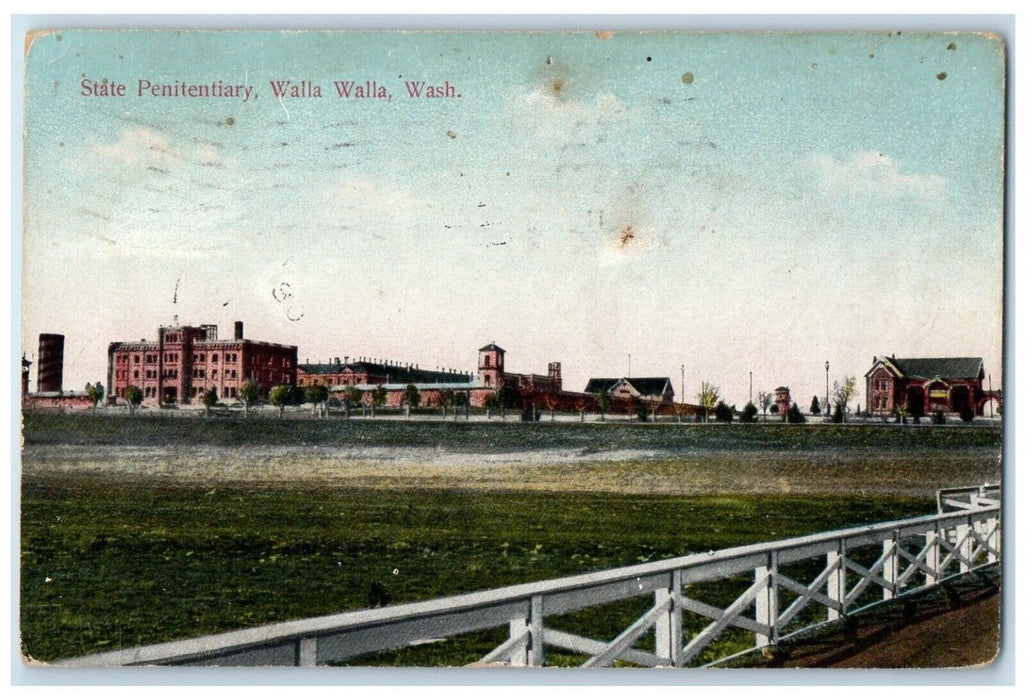 1911 State Penitentiary Buildings Walla Walla Washington WA Antique Postcard