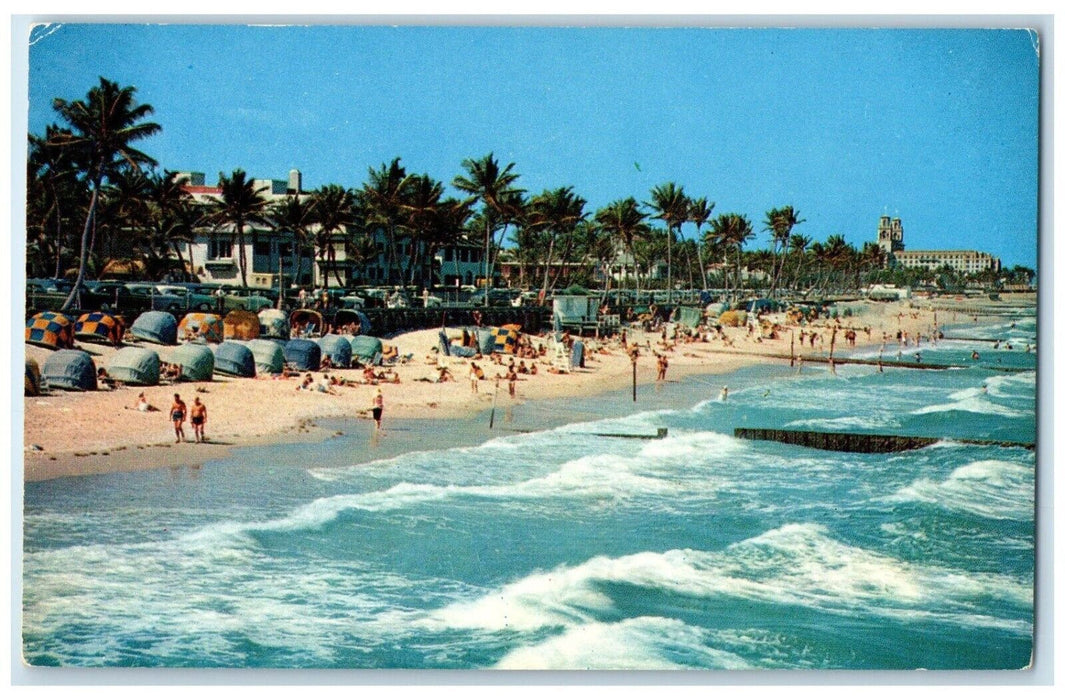 c1960 Ocean Front View Monte Cristo Hotel Palm Beach Florida FL Vintage Postcard