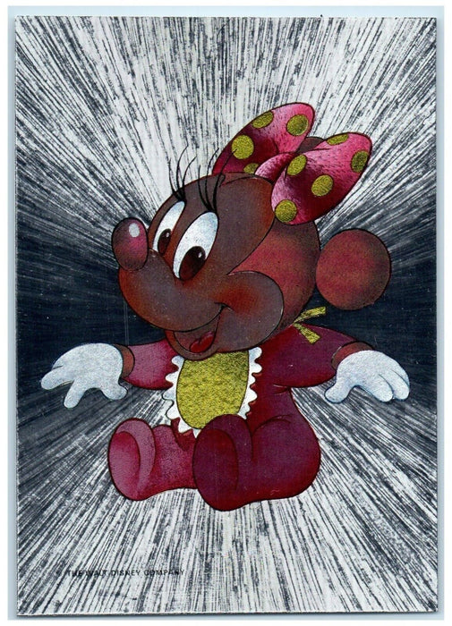 c1980's Minnie Mouse Baby Metallic The Walt Disney San Bruno CA Vintage Postcard