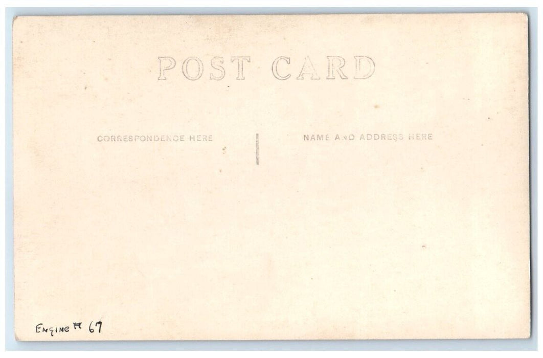 c1910's Railroad Train Engine #67 Conductor Occupational RPPC Photo Postcard