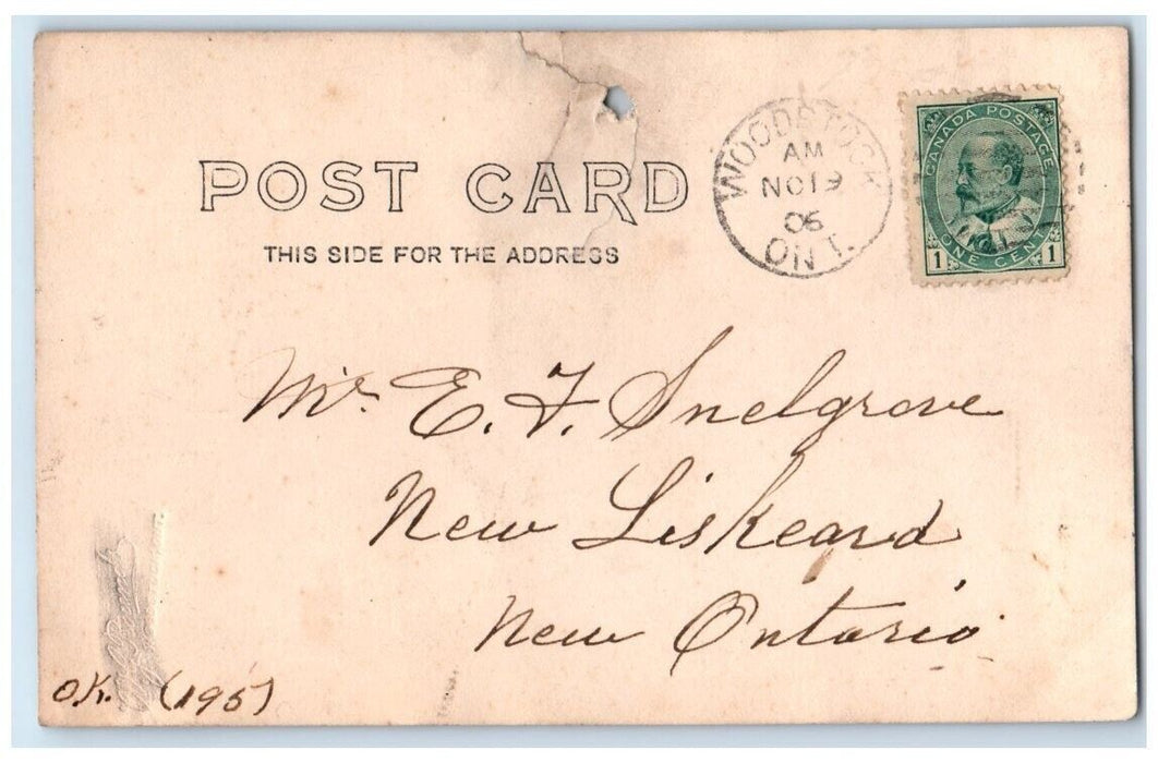 1906 Railroad Train Lehigh Express Wreck Woodstock Ontario  RPPC Photo Postcard