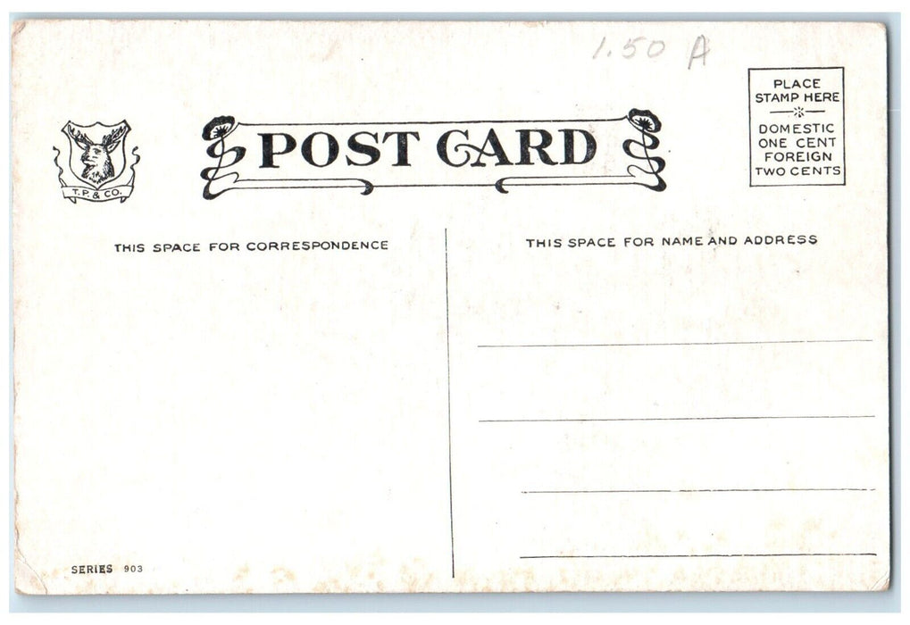 c1910's Little Boy I'm The Gap What Put Gin In Ginger Bees Dog Antique Postcard