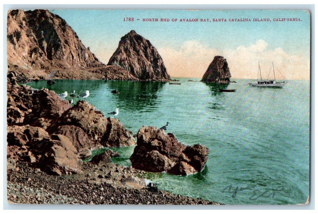 1909 North End Of Avalon Bay Santa Catalina Island Avalon California CA Postcard