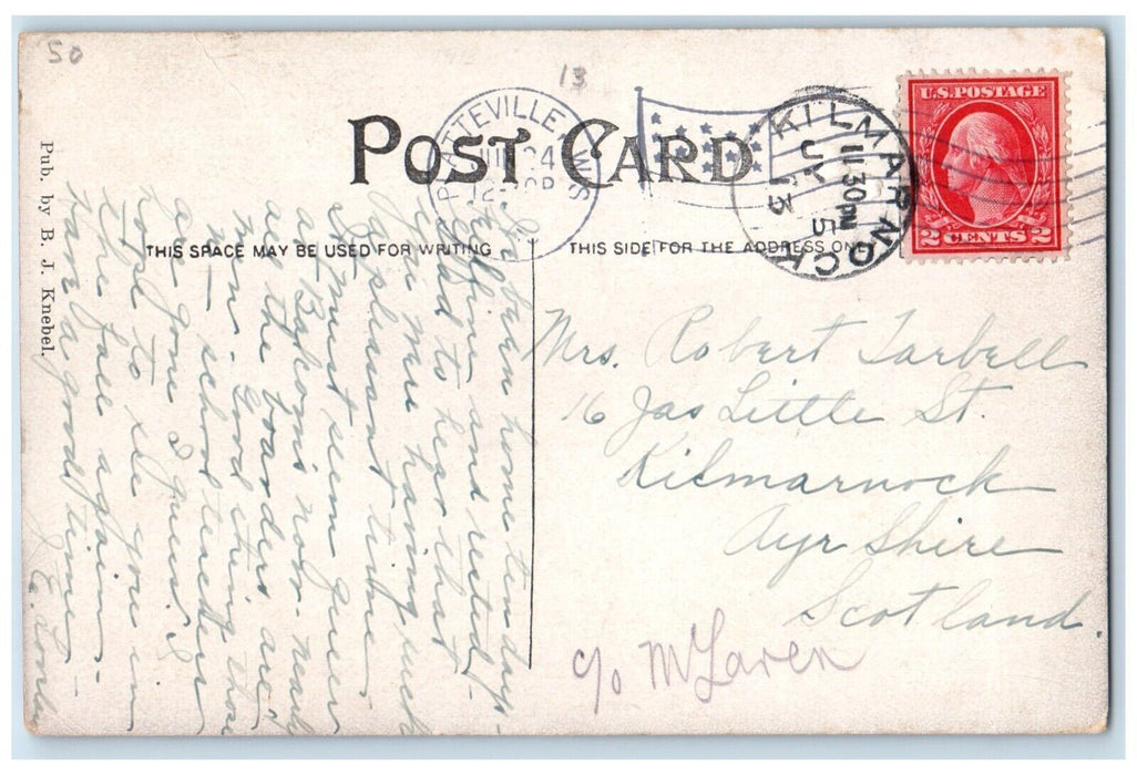 c1910's Pulpit Rock On Mound Platteville Wisconsin WI Posted Antique Postcard