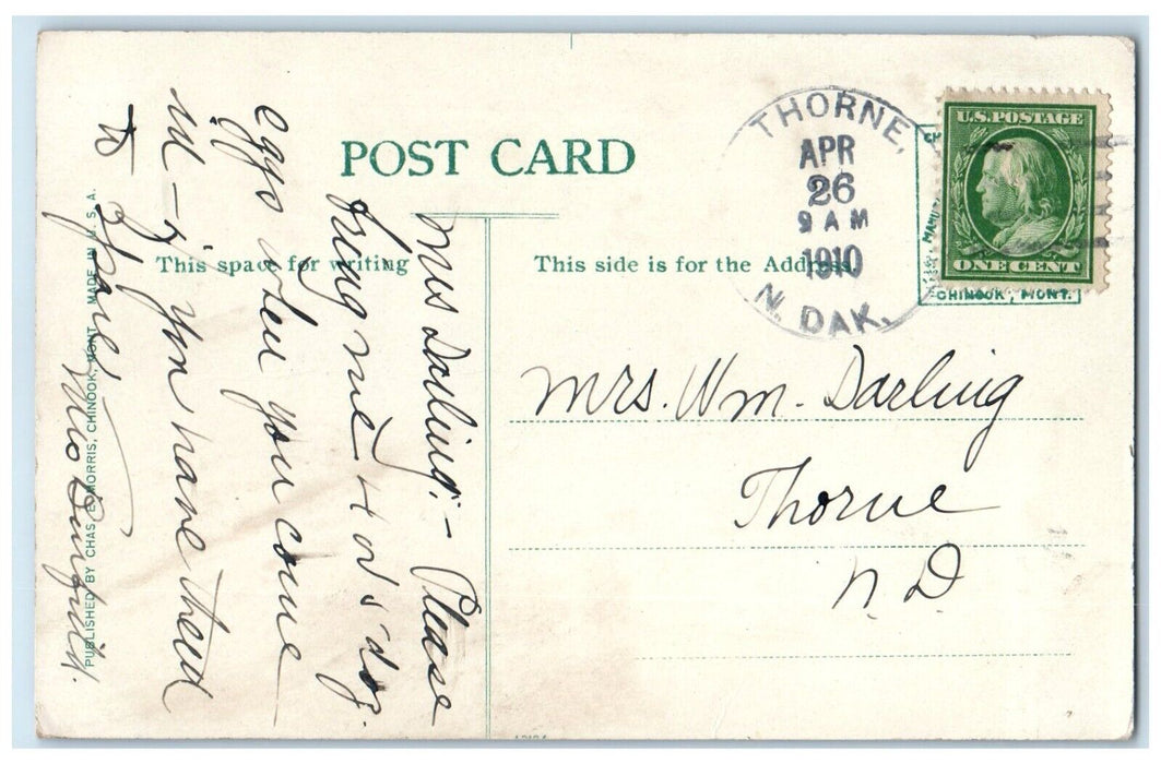 1910 In The Bad Lands Of Thorne North Dakota ND Posted Antique Postcard