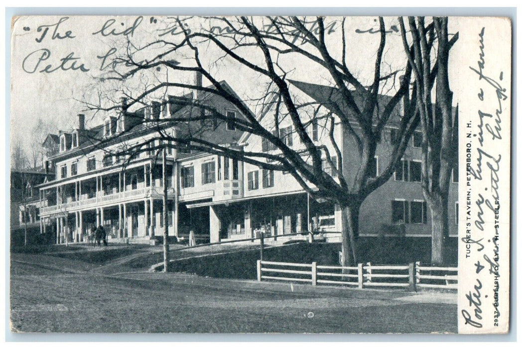 1906 Tucker's Tavern Peterboro New Hampshire NH Posted Antique Postcard
