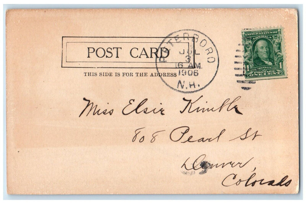 1906 Tucker's Tavern Peterboro New Hampshire NH Posted Antique Postcard