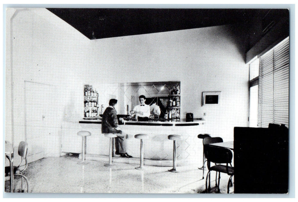 c1950's Cocktail Lounge of the Ramal Hotel in Linares NL Mexico Postcard