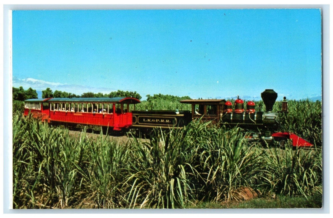 c1960 Rail Road Lahaina Kaanapali Pacific Rail Road Maui Hawaii Vintage Postcard