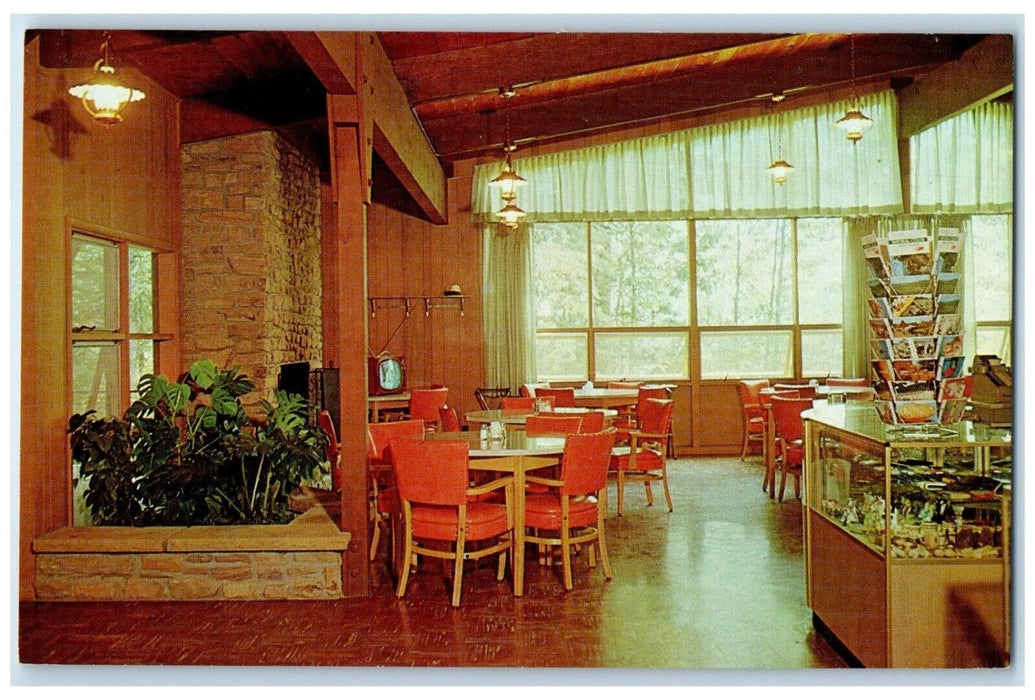 c1960 Entrance Dining Room Rhododendron Lodge Interstate Park Kentucky Postcard