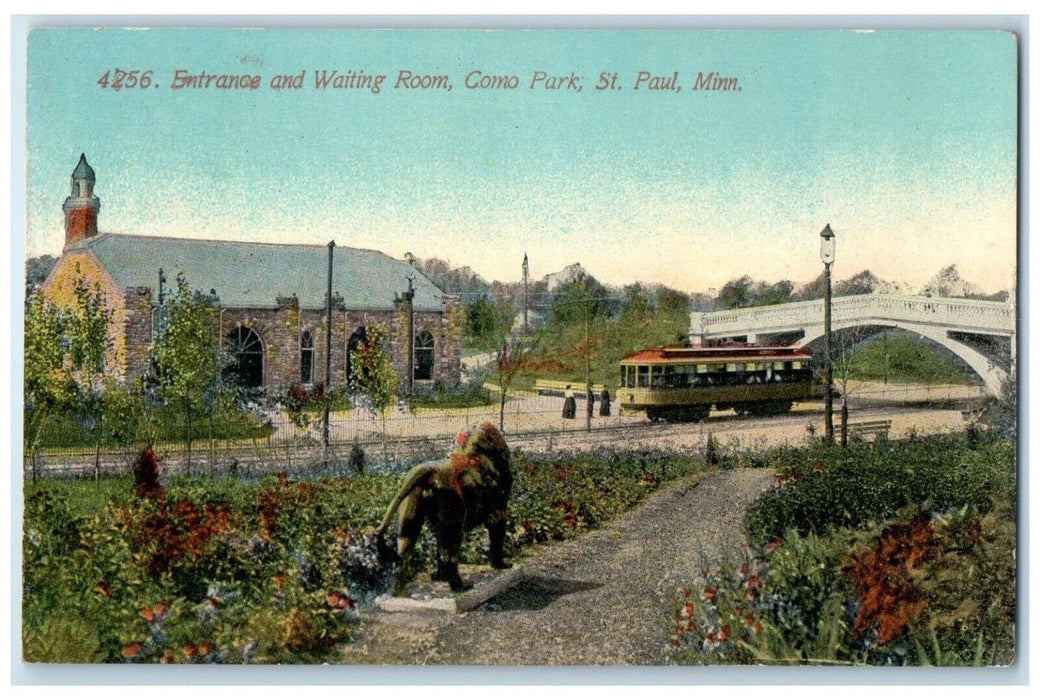 c1910 Scenic View Entrance Waiting Room Como Park St Paul Minnesota MN Postcard