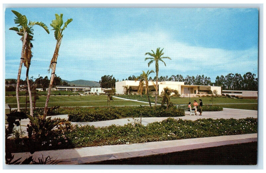 1960 View D.R. Henry Memorial Library Ventura College Lounge California Postcard