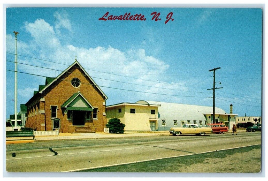 c1960 St. Bonaventure Church CYO Center Lavallette New Jersey Vintage Postcard