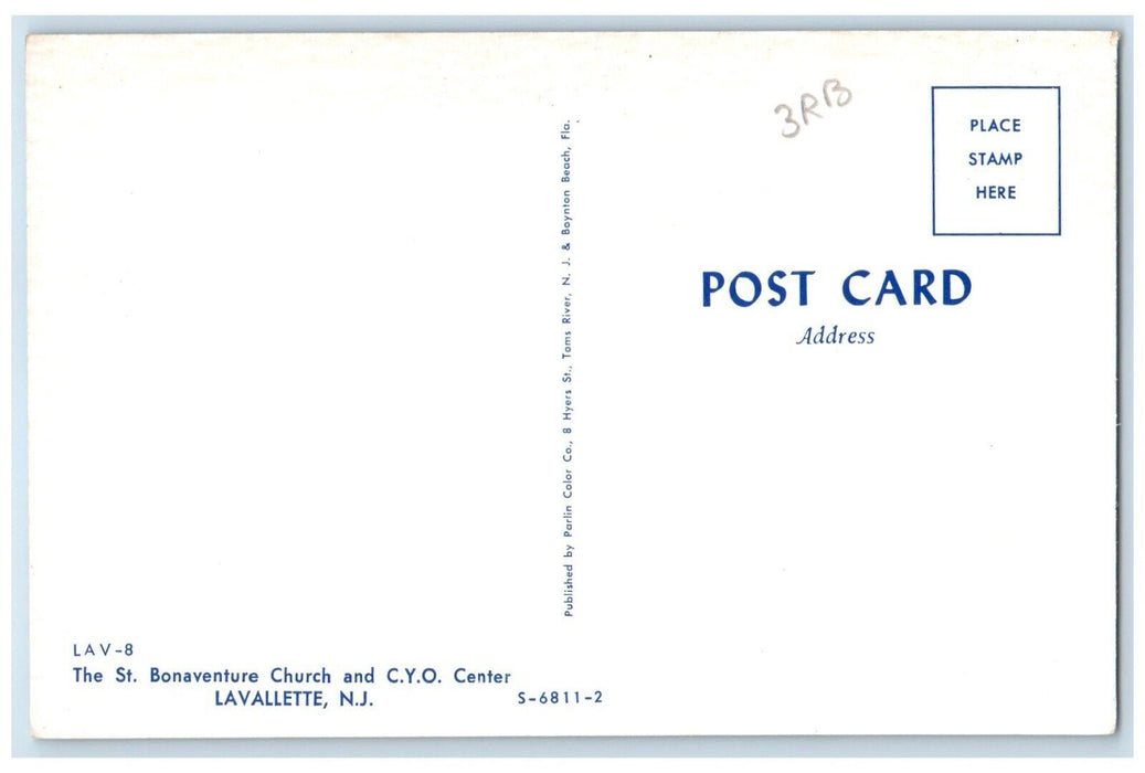 c1960 St. Bonaventure Church CYO Center Lavallette New Jersey Vintage Postcard