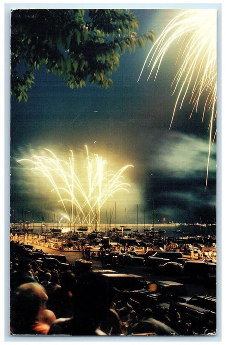 1994 Harborfest Fireworks Symphony Choreograph Music Oswego New York NY Postcard